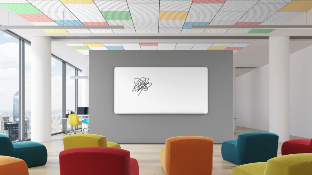 ceiling tiles in a T-grid system